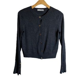 Zara Black Cardigan with Gold Buttons Size Medium
